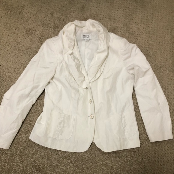 White jacket by RoFa Moden with puff collar - Picture 1 of 1
